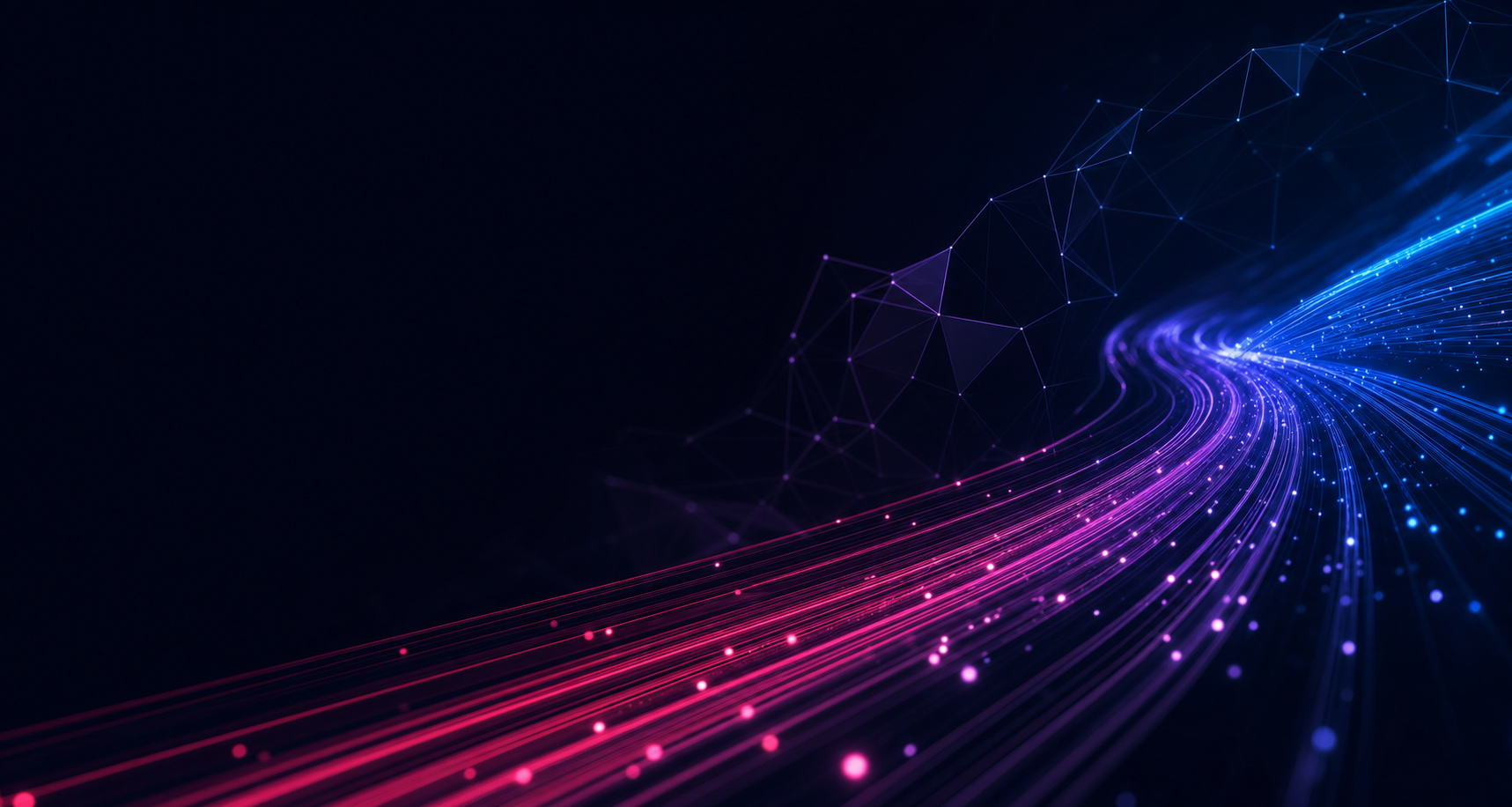 Fiber-optic light pathways over a dark network structure